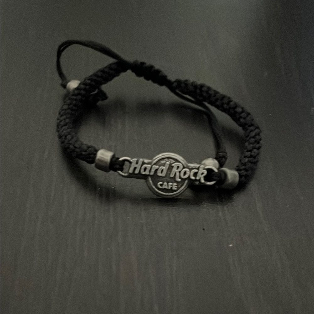 Hard Rock Cafe Black Braided Bracelet